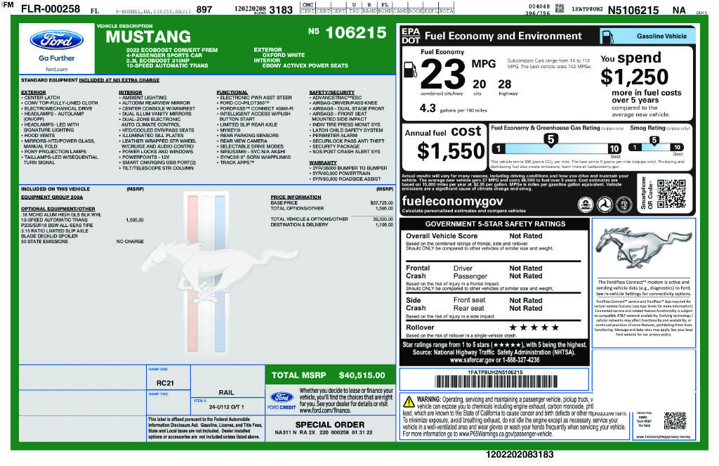 Used 2022 Ford Mustang Premium RWD image 5