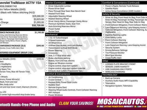 New 2025 Chevrolet TrailBlazer ACTIV w/ Convenience Package AWD/4WD image 3