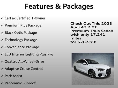 Used 2023 Audi A3 2.0T Premium Plus w/ Premium Plus Package image 4