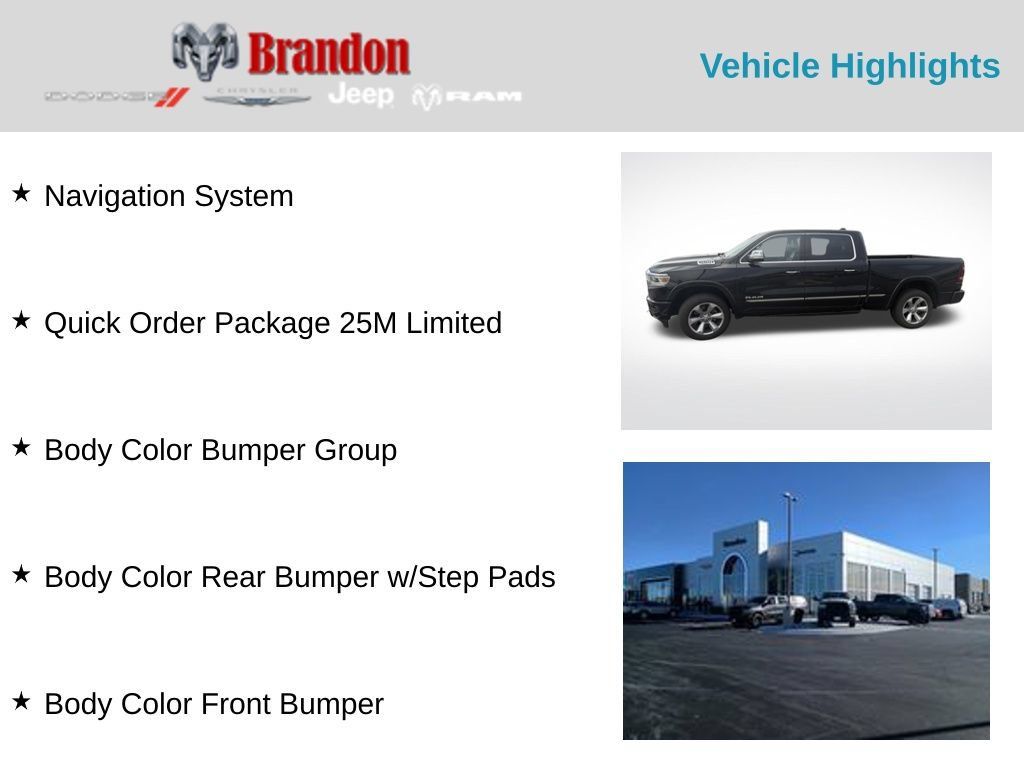 Used 2022 RAM 1500 Limited w/ Body Color Bumper Group AWD/4WD image 2