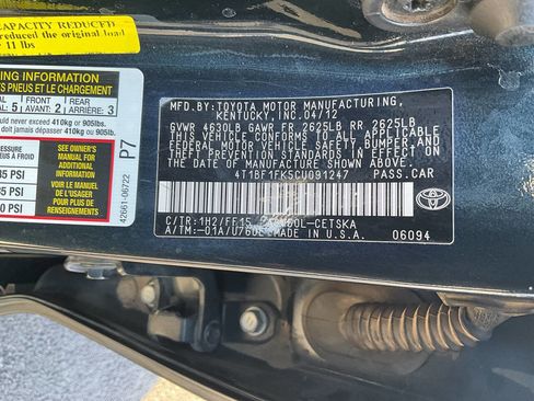 Used 2012 Toyota Camry SE image 19