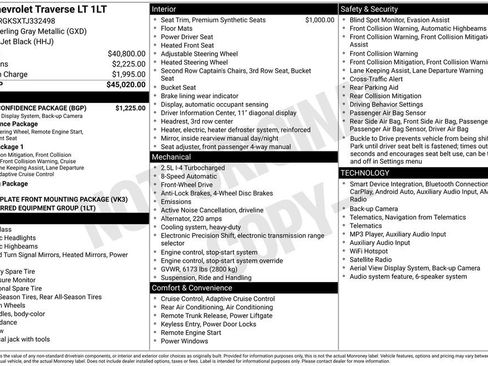 Used 2026 Chevrolet Traverse LT w/ Driver Confidence Package FWD image 1