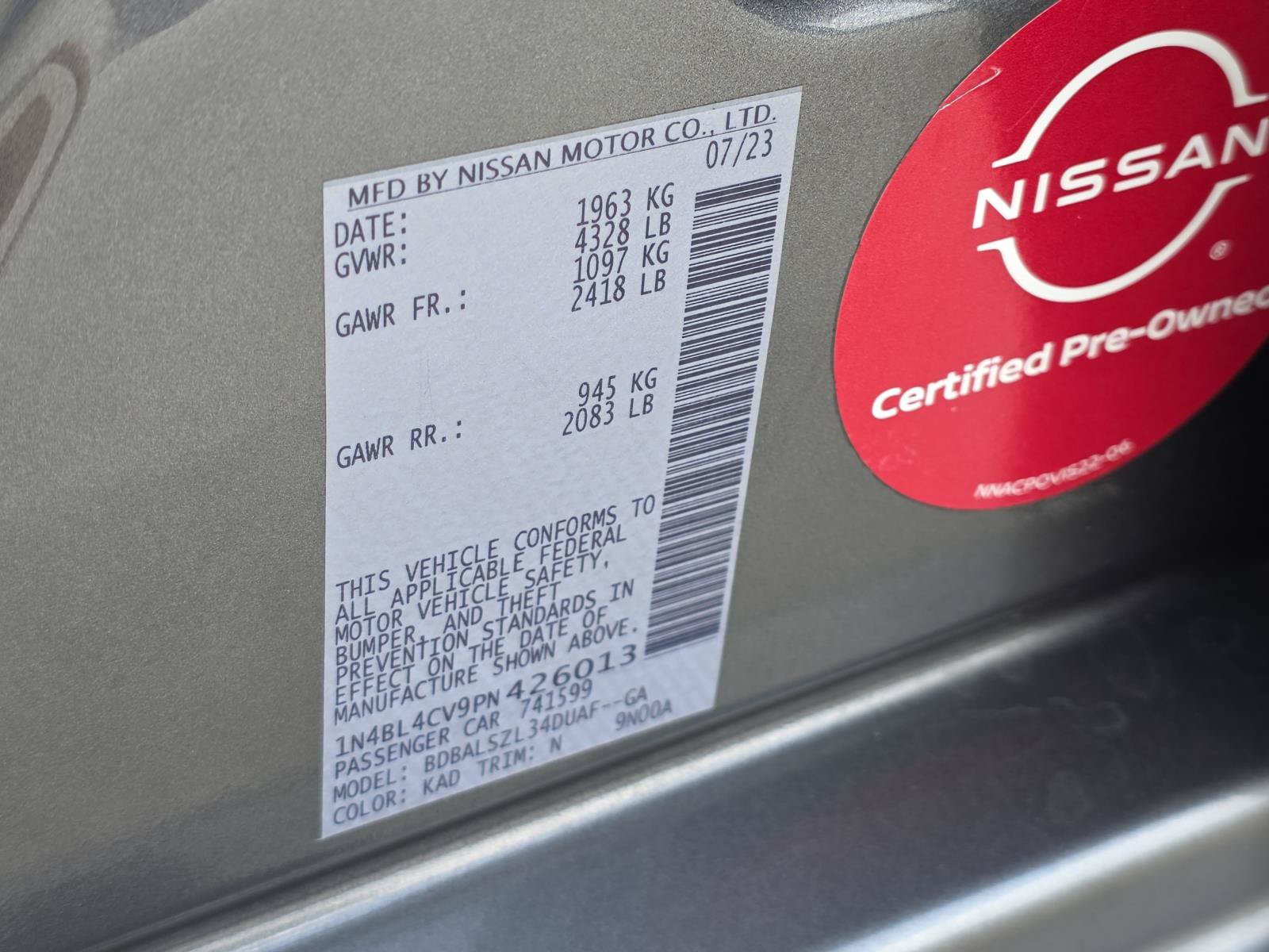 Used 2023 Nissan Altima 2.5 SR w/ SR Premium Package FWD image 20