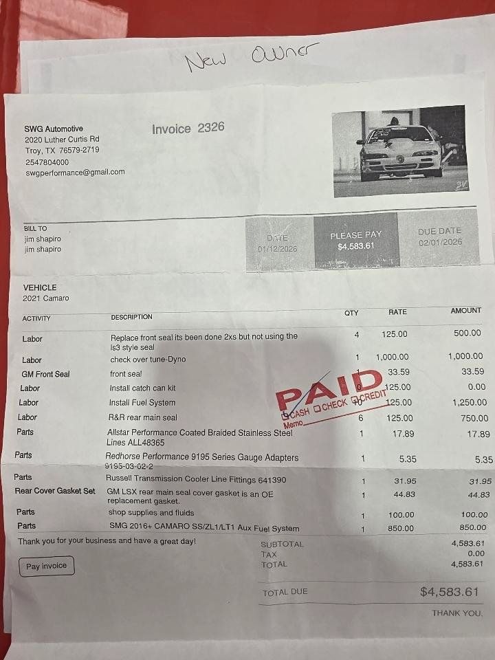 Used 2021 Chevrolet Camaro SS RWD image 26