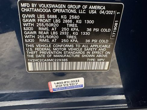 Used 2021 Volkswagen Atlas Cross Sport SE AWD/4WD image 29