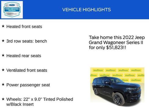 Used 2022 Jeep Grand Wagoneer Series II AWD/4WD image 20