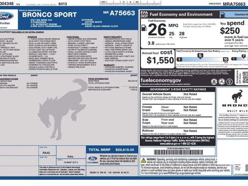 Used 2021 Ford Bronco Sport Big Bend image 2