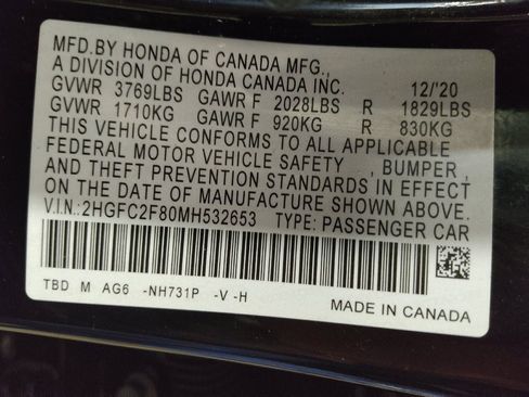 Used 2021 Honda Civic Sport image 33