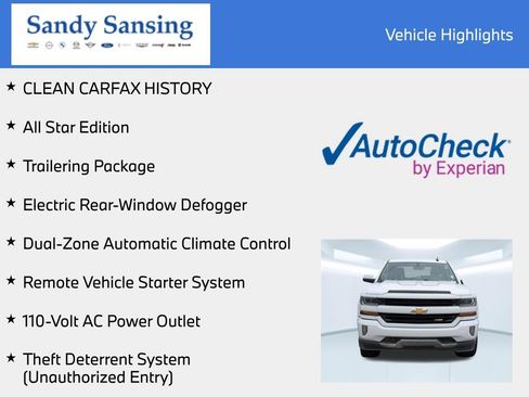 Used 2018 Chevrolet Silverado 1500 LT w/ All Star Edition AWD/4WD image 11