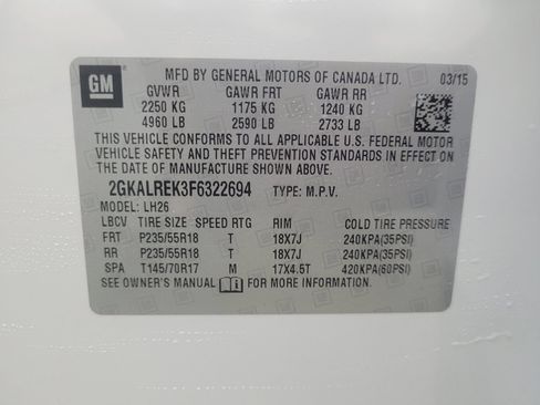 Used 2015 GMC Terrain SLE w/ Chrome Edition FWD image 33