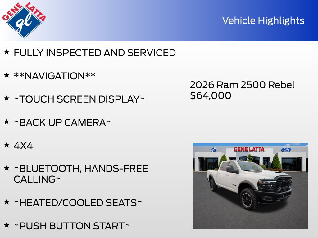 Used 2026 RAM 2500 Rebel w/ Rebel Level 2 Equipment Group AWD/4WD image 34