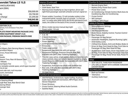 Used 2018 Chevrolet Tahoe LS image 32