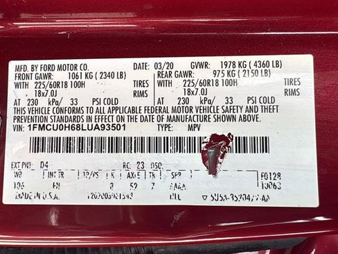 Used 2020 Ford Escape SEL FWD image 32