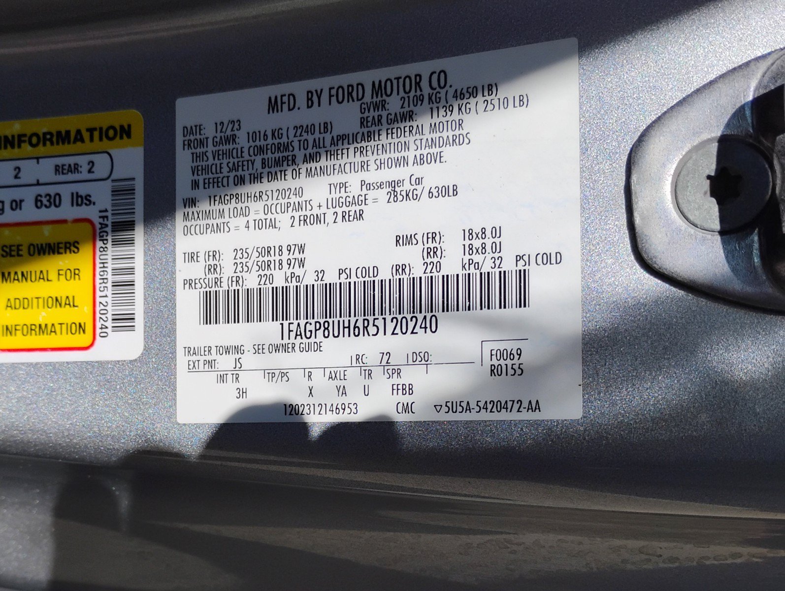 Used 2024 Ford Mustang Premium RWD image 30