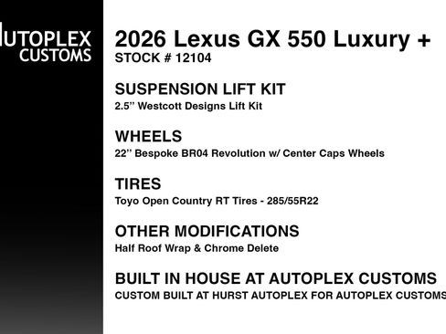 Used 2026 Lexus GX 550 w/ Accessory Package (2T) AWD/4WD image 2