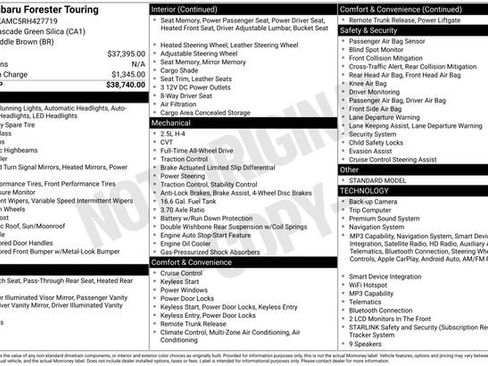 Used 2024 Subaru Forester Touring AWD/4WD image 2