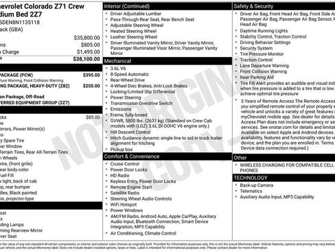 Used 2022 Chevrolet Colorado Z71 w/ Safety Package RWD image 34