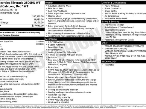 Used 2016 Chevrolet Silverado 2500 W/T RWD image 6