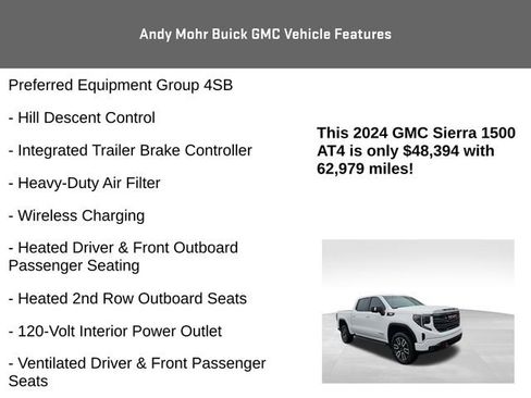 Used 2024 GMC Sierra 1500 AT4 w/ Technology Package image 20