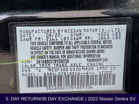 Used 2022 Nissan Sentra SV w/ All-Weather Package image 34