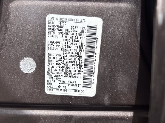 Used 2010 Nissan Murano LE w/ Navigation Pkg AWD/4WD image 9