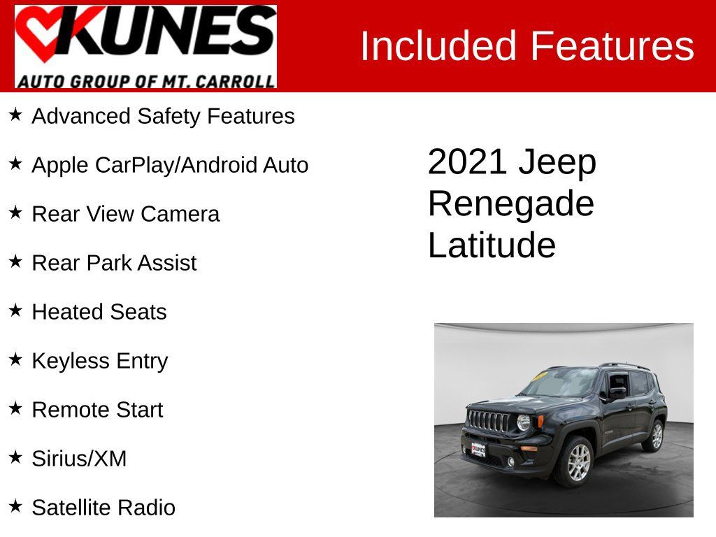 Used 2021 Jeep Renegade Latitude w/ Convenience Group AWD/4WD image 3