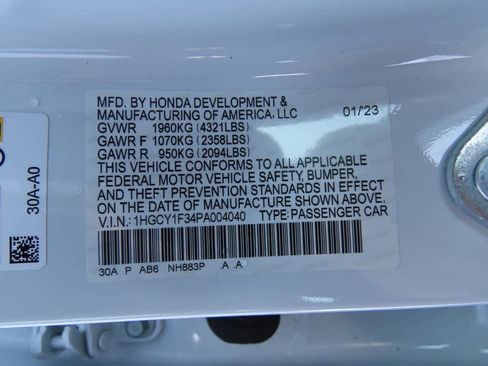 Certified 2023 Honda Accord EX image 26