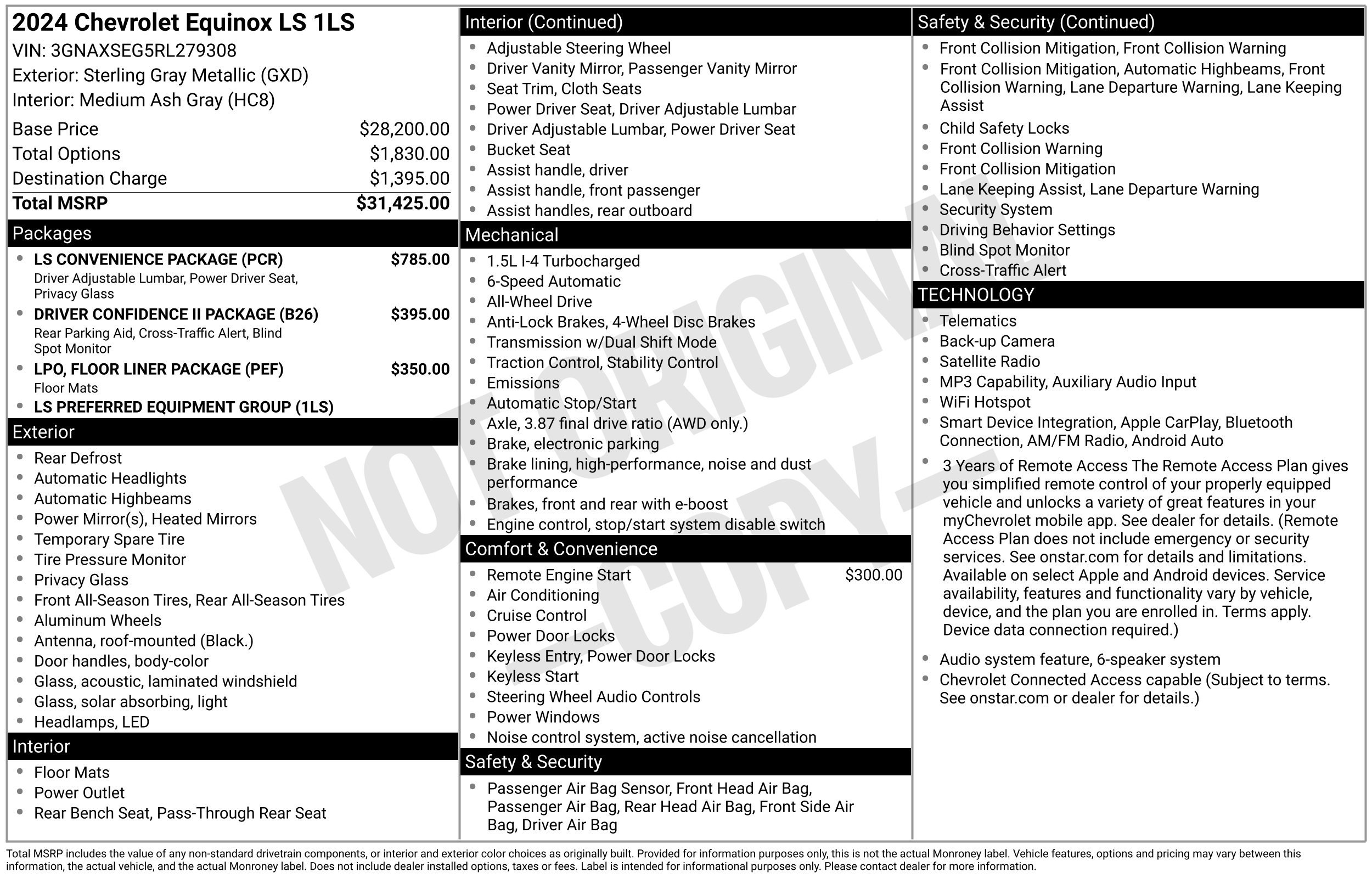 Used 2024 Chevrolet Equinox LS w/ LS Convenience Package AWD/4WD image 2