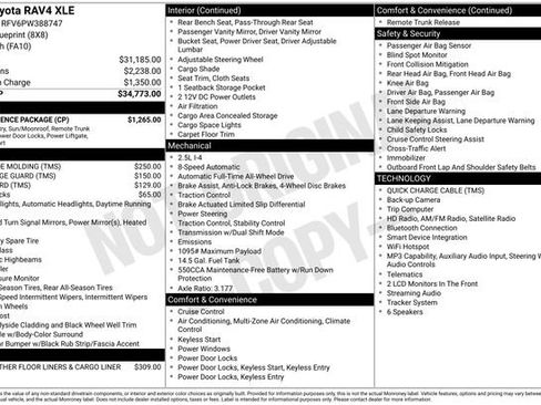Used 2023 Toyota RAV4 XLE w/ Convenience Package AWD/4WD image 6