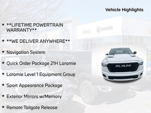 Used 2025 RAM 1500 Laramie w/ Sport Appearance Package image 5