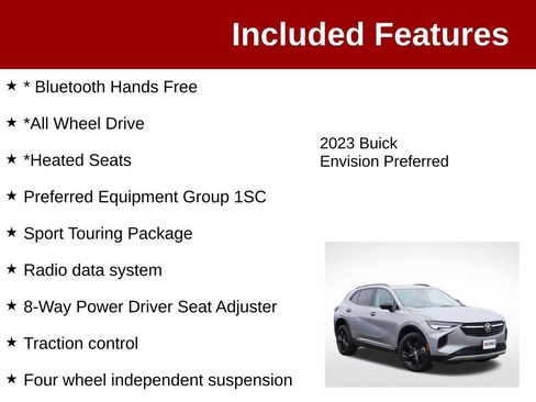 Used 2023 Buick Envision Preferred w/ Sport Touring Package AWD/4WD image 3