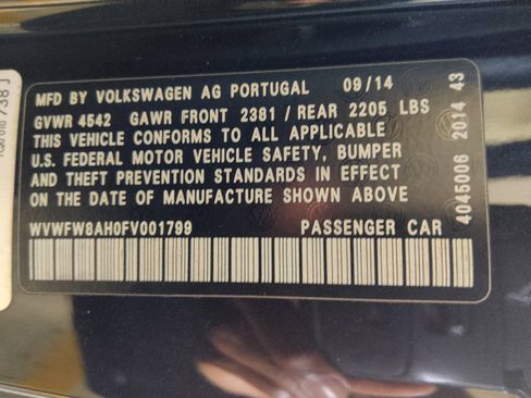 Used 2015 Volkswagen Eos Final Edition FWD image 33