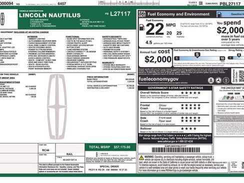 Used 2023 Lincoln Nautilus Reserve w/ Monochromatic Package image 35