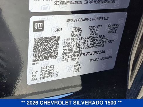 New 2026 Chevrolet Silverado 1500 LT AWD/4WD image 25