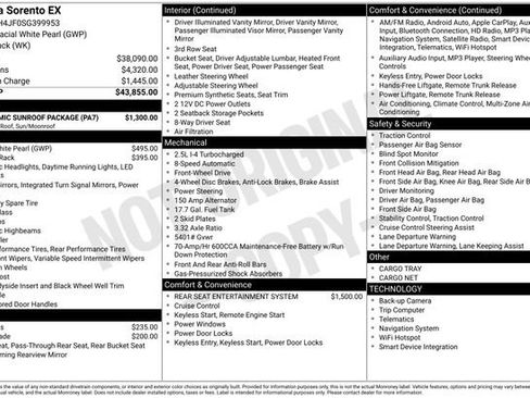 New 2025 Kia Sorento EX w/ Panoramic Sunroof Package FWD image 35