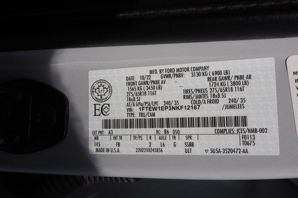 Used 2022 Ford F150 XLT w/ Equipment Group 302A High AWD/4WD image 29