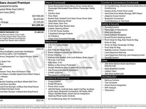 Certified 2023 Subaru Ascent Premium w/ Convenience Package image 40