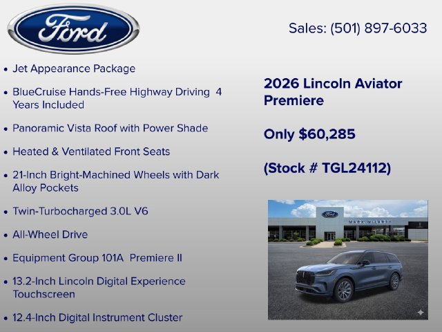 New 2026 Lincoln Aviator AWD w/ Jet Appearance Package image 6