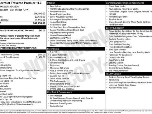 Used 2021 Chevrolet Traverse Premier image 29