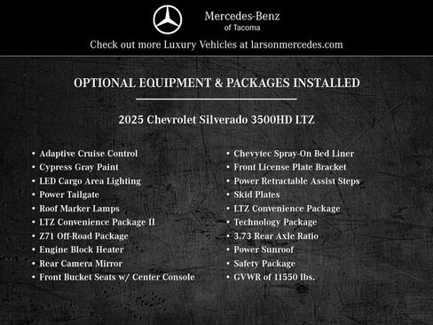 Used 2025 Chevrolet Silverado 3500 LTZ w/ LTZ Convenience Package image 3