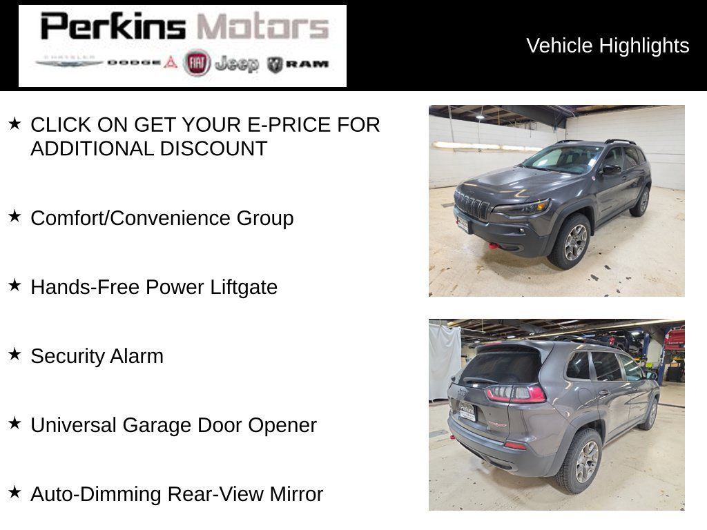 Used 2022 Jeep Cherokee Trailhawk w/ Premium Leather Package AWD/4WD image 15