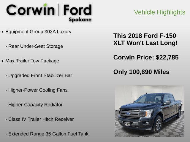 Used 2018 Ford F150 XLT w/ Equipment Group 302A Luxury AWD/4WD image 18