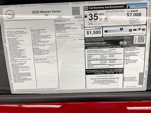 New 2025 Nissan Versa SV w/ Trunk Package image 36