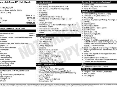Used 2014 Chevrolet Sonic RS image 2