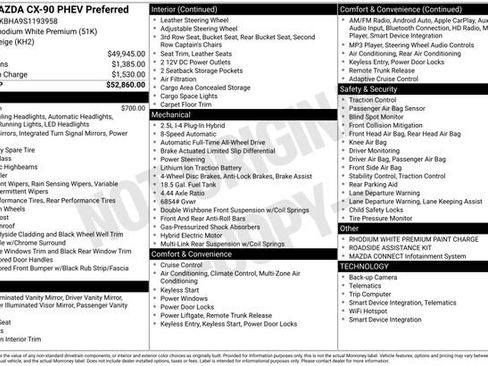 Used 2025 MAZDA CX-90 Plug-In Hybrid w/ Preferred AWD/4WD image 6
