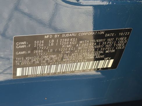 Certified 2024 Subaru Outback Wilderness AWD/4WD image 32