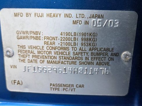 Used 2004 Subaru Impreza WRX Wagon AWD/4WD image 50