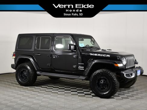 Used 2021 Jeep Wrangler Unlimited Sahara w/ Uconnect 4C Nav & Sound Group AWD/4WD image 1