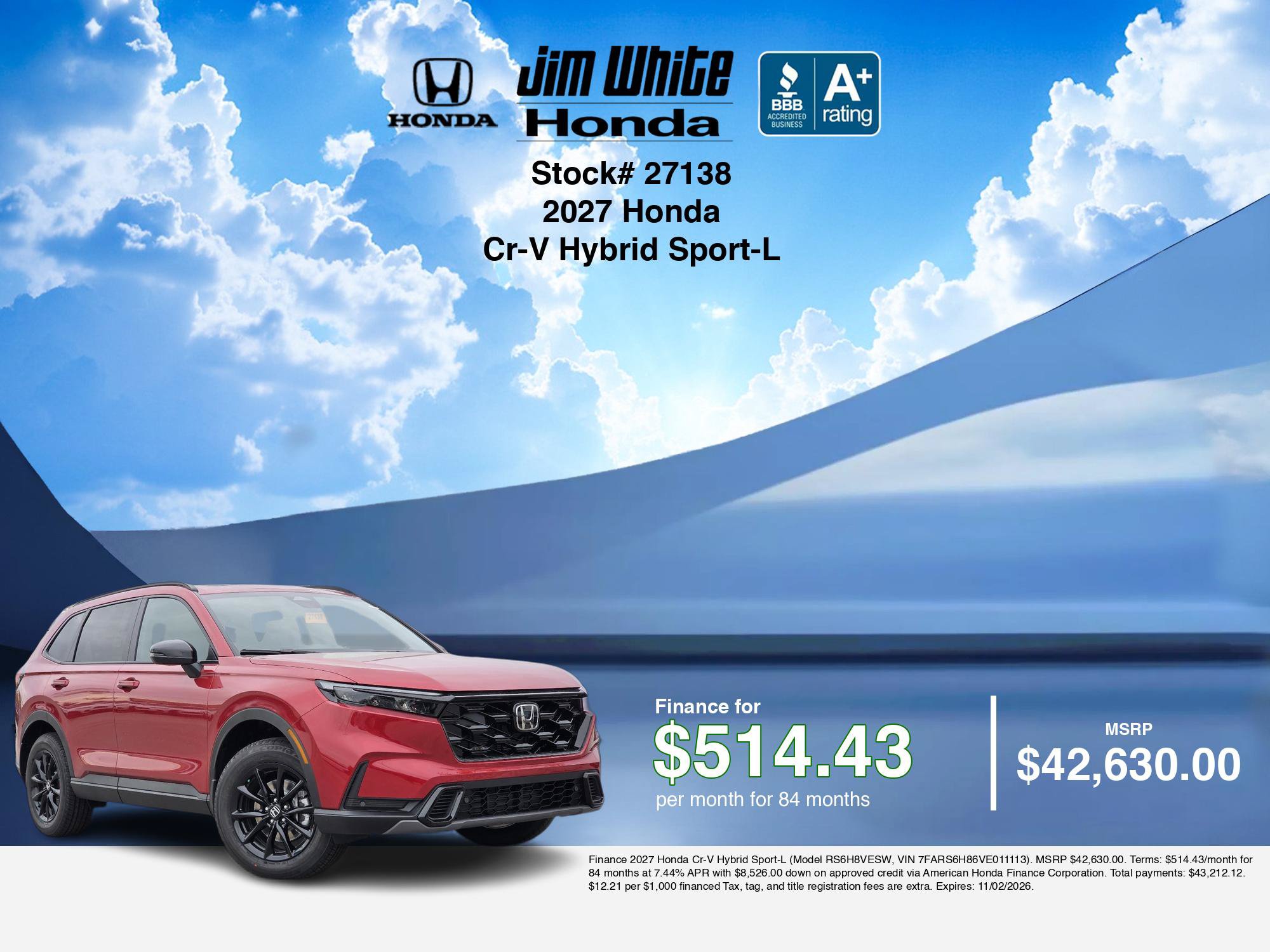New 2027 Honda CR-V Sport-L image 8