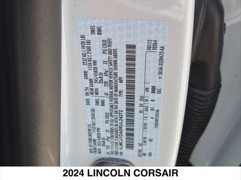 Certified 2024 Lincoln Corsair AWD w/ Equipment Group 101A image 28